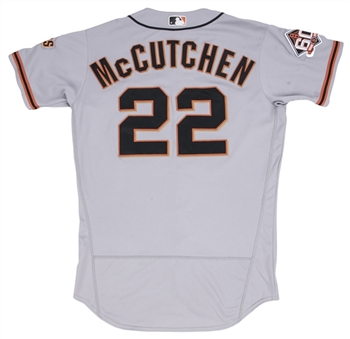 2018 Andrew McCutchen Game Used San Francisco Giants Road Jersey Used For 5 Home Run Games with Pants (MLB Authenticated)